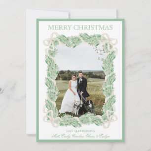 Cartes Pour Fêtes Annuelles Aquarelle Noël Garland Stocking Cinq photos