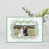 Cartes Pour Fêtes Annuelles Aquarelle Noël Garland Stocking horizontal (Debout devant)