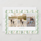 Cartes Pour Fêtes Annuelles Aquarelle Noël Garland Stocking horizontal (Dos)