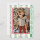 Cartes Pour Fêtes Annuelles Aquarelle Noël Garland, Vaches et bonbons Photo (Dos)