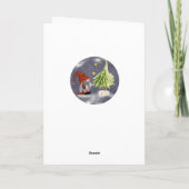 Cartes Pour Fêtes Annuelles Aquarelle Noël Gnome dans une ampoule à main (Dos)