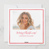 Cartes Pour Fêtes Annuelles Aquarelle Noël Mode Shopping Girl Photo (Dos)