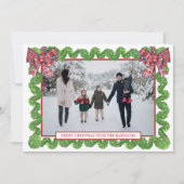 Cartes Pour Fêtes Annuelles Aquarelle Noël Plaid Garland (Devant)