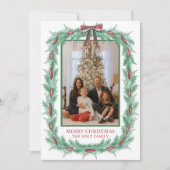 Cartes Pour Fêtes Annuelles Aquarelle Noël Plaid Garland (Devant)