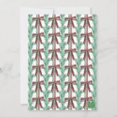 Cartes Pour Fêtes Annuelles Aquarelle Noël Plaid Garland (Dos)