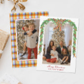 Cartes Pour Fêtes Annuelles Aquarelle Noël Plaid Garland
