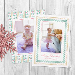 Cartes Pour Fêtes Annuelles Aquarelle Noël rose grand-millénaire photo