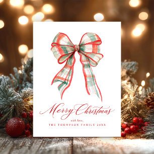 Cartes Pour Fêtes Annuelles Aquarelle Noël Rouge Vert