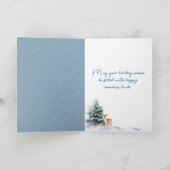 Cartes Pour Fêtes Annuelles Aquarelle Noël Snowman (Intérieur)