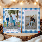 Cartes Pour Fêtes Annuelles Aquarelle Noël Topiaire En vichy photo