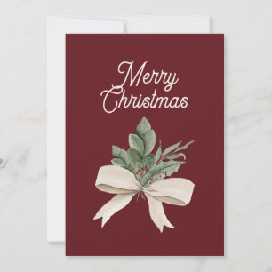 Cartes Pour Fêtes Annuelles Aquarelle Noël Vert Personnalisé