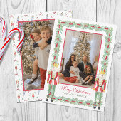 Cartes Pour Fêtes Annuelles Aquarelle Noisettes de Noël & Garland Photo