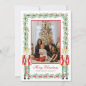 Cartes Pour Fêtes Annuelles Aquarelle Noisettes de Noël & Garland Photo (Devant)