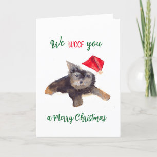 Cartes Pour Fêtes Annuelles Aquarelle Nous vous avons loué Joyeux Chien Père N
