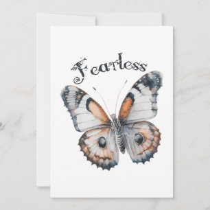 Cartes Pour Fêtes Annuelles Aquarelle papillon sans peur Conception graphique,