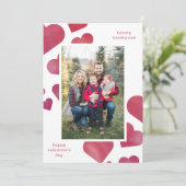 Cartes Pour Fêtes Annuelles Aquarelle Peint Coeurs Portrait (Debout devant)