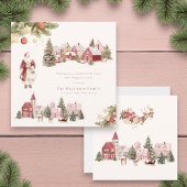 Cartes Pour Fêtes Annuelles aquarelle peinte joyeux noël