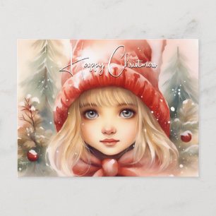 Cartes Pour Fêtes Annuelles Aquarelle Petite Fleur d'hiver