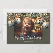 Cartes Pour Fêtes Annuelles Aquarelle photo 2023 (Devant)