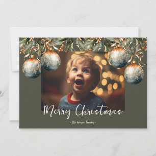 Cartes Pour Fêtes Annuelles Aquarelle photo de l'ornement Holly