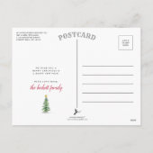 Cartes Pour Fêtes Annuelles Aquarelle Pine Tree photo de Noël (Dos)