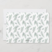 Cartes Pour Fêtes Annuelles Aquarelle Pine Tree Wirath Photo de Noël (Dos)