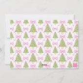Cartes Pour Fêtes Annuelles Aquarelle Pink Nutcracker Arbre de Noël (Dos)