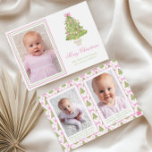 Cartes Pour Fêtes Annuelles Aquarelle Pink Nutcracker Arbre de Noël
