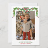 Cartes Pour Fêtes Annuelles Aquarelle Plaid Garland Noël (Devant)