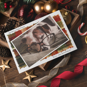 Cartes Pour Fêtes Annuelles Aquarelle Platinée photo personnalisée Noël