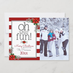 Cartes Pour Fêtes Annuelles Aquarelle Poinsettia voeux de Noël Photo