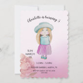 Cartes Pour Fêtes Annuelles Aquarelle poupée mignonne peinte à la main (Devant)