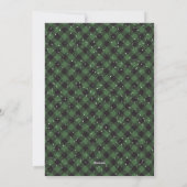 Cartes Pour Fêtes Annuelles Aquarelle Robin Vert Plaid Photo Neige Noël (Dos)