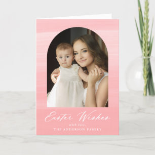 Cartes Pour Fêtes Annuelles Aquarelle rose Arch 2 Photo voeux de Pâques