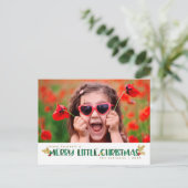 Cartes Pour Fêtes Annuelles Aquarelle rouge et or Joyeux petit Noël (Debout devant)