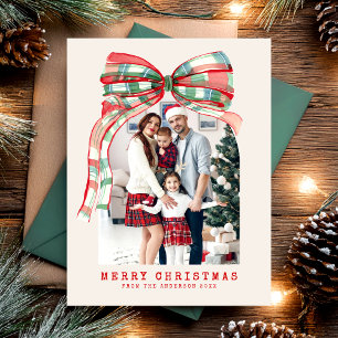 Cartes Pour Fêtes Annuelles Aquarelle Rouge Vert de Noël
