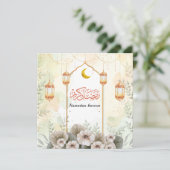 Cartes Pour Fêtes Annuelles Aquarelle Salutation Ramadan Kareem (Debout devant)