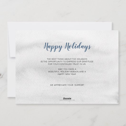 Cartes Pour Fêtes Annuelles Aquarelle Snowy Pine Trees Forêt Hiver Entreprise (Dos)