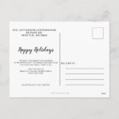 Cartes Pour Fêtes Annuelles Aquarelle Snowy Pine Trees Forêt Hiver Entreprise (Dos)