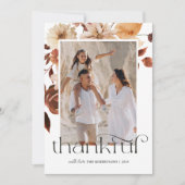 Cartes Pour Fêtes Annuelles Aquarelle Thanksgiving Photo (Devant)