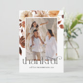 Cartes Pour Fêtes Annuelles Aquarelle Thanksgiving Photo (Debout devant)