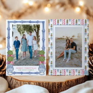 Cartes Pour Fêtes Annuelles Aquarelle Topiary Bamboo Photo
