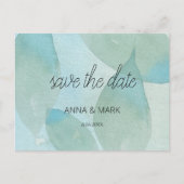 Cartes Pour Fêtes Annuelles Aquarelle vert bleu océan transparent Original (Devant)