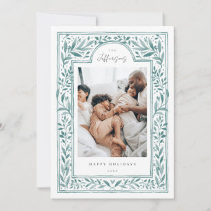 Cartes Pour Fêtes Annuelles Aquarelle Vintage cadre botanique