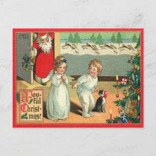 Cartes Pour Fêtes Annuelles Aquarelle Vintage Un Joyeux Noël