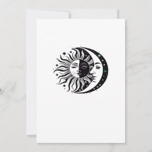Cartes Pour Fêtes Annuelles Aquarelle Whimsigoth Soleil Lune Sorcière Classiqu