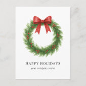 Cartes Pour Fêtes Annuelles Aquarelle Wire Moderne Affaires Noël (Devant)