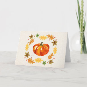 Cartes Pour Fêtes Annuelles Aquarelles Citrouilles de Thanksgiving