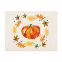 Aquarelles Citrouilles de Thanksgiving