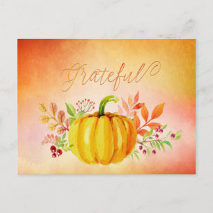 Cartes Pour Fêtes Annuelles Aquarelles "gracieuses" de Thanksgiving